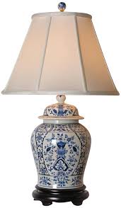 English Blue And White Porcelain Temple Jar Table Lamp G7064 Lamps Plus Jar Table Lamp Traditional Table Lamps Lamp