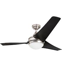 M anually set fan speed control to high and set light to on using the pull chains. 54 Honeywell Rio Brushed Nickel 3 Blade Ceiling Fan With Integrated Light And Remote Walmart Com Walmart Com
