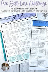 Free Self Care Challenge For Educators In 2020 Health Teacher Self Care Activities School Wellness