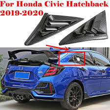 Check spelling or type a new query. Fit For Honda Civic Hatchback 2020 2021 Car Auto Accessories Abs Rear Quarter Window Louvers Spoiler Panel Cover 2pcs Car Stickers Aliexpress