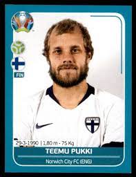 Panini Uefa Euro 2020 Preview Teemu Pukki Finland No Fin24 1 49 Finland Euro Panini