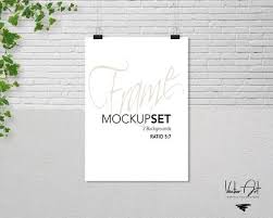 5 7 Vertical Hanging Paper Frame Mockup Nursery Mockup Styled Photography Poster Mockup White Background Commercial Use Mockup Free Psd Frame Mockups Free Packaging Mockup