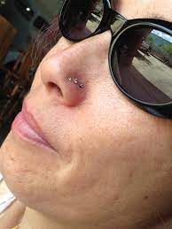 Triple Nose Piercing I Had Redone After One Of My Studs Fell Out Nose Piercing Double Nose Piercing Facial Piercings