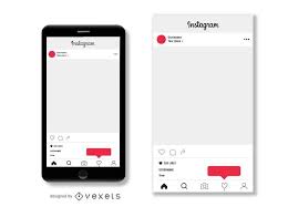 Template For An Instagram Post It Comes Inside A Smartphone Or Completely Isolated Great For Mockup Instagram Post Template Post Templates Instagram Template