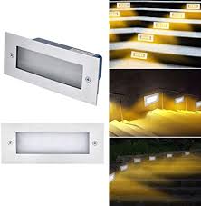 Led Stair Corner Outdoor Lights Ai Car Fun Step Lights 7w Rustproof And Waterproof 6 7 X 2 8 X 2 Inch Warm Light For Wall Recessed Landscape Pathway Step Stair Warm Light 1pc Amazon Com