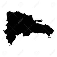 Outline map of dominican republic marked with red line. Dominican Republic Black Silhouette Map Outline Isolated On White Stock Photo Picture And Royalty Free Image Image 81368383