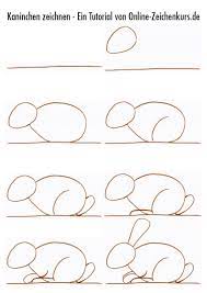 Osterbasteln mit kindern muss nicht schwierig sein: Kaninchen Zeichnen