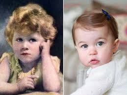 In the third portrait released for charlotte's birthday, the princess is wearing a blue floral dress with a white collar, a similar look to an outfit elizabeth was photographed in back in 1936. Photos Show How Princess Charlotte Looks Like Her Royal Relatives