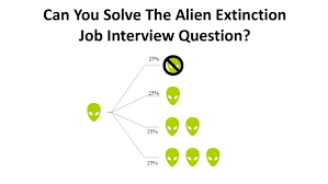 Remember, the goal of an interview is to evaluate how well a candidate will do at work, specifically in your workplace. Can You Solve The Alien Extinction Riddle Tough Job Interview Question Sunday Puzzle Mind Your Decisions