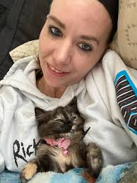 Millie sleeping through a bad storm