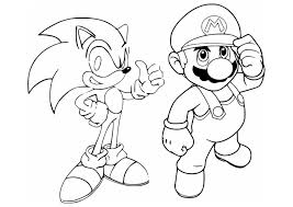 Mario Sonic Coloring Page Color The Two Friends Mario Sonic From The Gallery Mario Br Mario Coloring Pages Super Mario Coloring Pages Coloring Pages