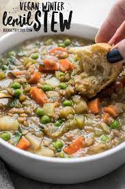 Vegan Winter Lentil Stew Recipe With Images Lentil Recipes Vegetarian Recipes Stew Recipes