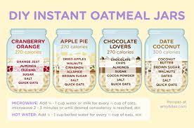 How To Make Your Own Instant Oatmeal Jars Amybites Com Oatmeal In A Jar Instant Oatmeal Diy Oatmeal