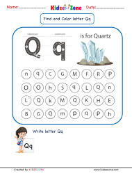 Letter Q Find And Color Worksheet In 2020 Letter Q Worksheets Kindergarten Letters Lettering