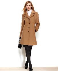 Classic and finely crafted, this larry levine™ coat will keep you warm when the temperature starts to dip. Larry Levine Wool Blend Classic Walker Coat Coats Women Macy S Coats For Women Outerwear Fashion Petite Coat