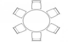 Plan Of A Round Table And 6 Chairs Round Table Chair Table