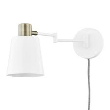 Plug in wall sconces are a portable and convenient way to add wall lighting fixtures to your home. Light Society Alexi Plug In Wall Sconce In White Ls W280 Wh The Home Depot