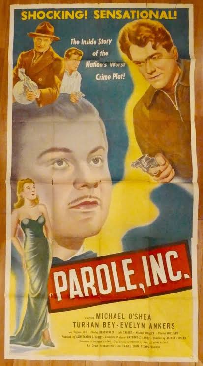 Parole, Inc. Original Movie 3 sheet movie Poster Turhan Bey Evelyn Ankers