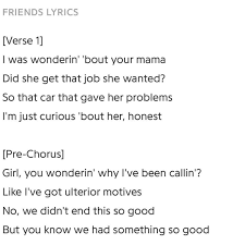The essential 'rules'of the task are that you text someone (usually a sweetheart or a relative, depending on what the song is) song lyric. Justin Beliebers Auf Twitter The Lyrics Of Friends This Song Would Be Perfect To Prank Your Ex Boyfriend Bestfriend Haha