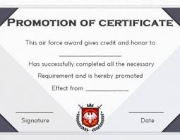 Airforce Officer Promotion Certificate Template In 2020 Certificate Templates Free Certificate Templates Promotion
