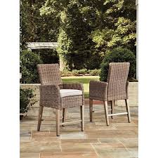 Beachcroft outdoor dining table and 6 chairs. Beachcroft Outdoor Barstool Set Of 2 Signature Design Furniture Cart