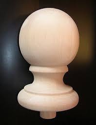 Wood Finial 6 3 8 H 4 Ball Bedpost Bed Post Stair Tokarnye Izdeliya Derevoobrabotka Tokarnye