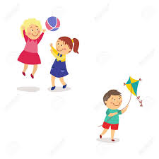 Made of high quality material and a super soft snuggle pocket. Kids Children In The Yard Girls Playing Ball And Boy Flying Royalty Free Cliparts Vectors And Stock Illustration Image 87535210