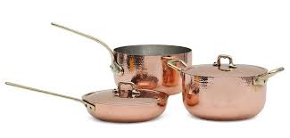 Copper Frying Pan And Pot Set By Segno Italiano Monoqi Pot Sets Copper Frying Pan Pan Storage