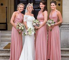 You can select red or pink bridesmaids dresses under affordable price. Dusty Rose Infinity Dress Long Dusty Rose Nude Convertible Dress
