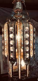 Vintage Ornate Hollywood Regency Arora Borealis Lamp For Sale In Tampa Fl Offerup Hanging Lamp Hanging Lights Ornate