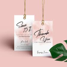 Thank you for your purchase. Feminine Thank You For Your Order Tag Template Editable Hang Etsy In 2021 Hang Tags Tag Template Business Thank You Cards