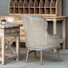 Cane Back Accent Chair With Vintage Floral Seat S 2 A Cottage In The City