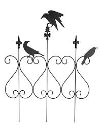 Raven Garden Fence Halloween Garden Garden Fence Garden Railings