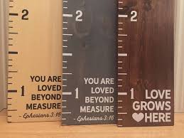Custom Painted Wooden Growth Chart Ruler Oversized Kids