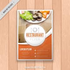 Use edraw's food and drink cliparts resources to create your own stylish restaurant flyers based on these restaurant flyer templates. Free Vector Restaurant Brochure Template