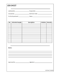 free job sheet template