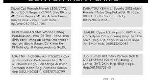 Ramai di antara kita memerlukan dokumen surat perjanjian sewa rumah sama ada sebagai pemilik rumah mahupun penyewa. 4 Contoh Iklan Baris Koran Dan Singkatannya Yukampus