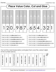 Place Value Worksheets 7 Digits Or More