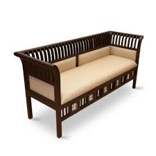 Exclusivelane Abella Teak Wood Three Seater Sofa Walnut Relax In Comfort On This Elegantly Handcrafted Wooden S With Images Wooden Sofa Designs Furniture Wooden Sofa Set