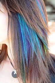 It started off as blue dip dye, and she added in extra colours on the second day. Peacock Inspired Hair Color 3 Hair Styles Hair Beauty Hair