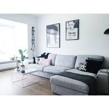 Our Living Room With Lots Of White Black And Grey Toned Details Couch Ikea Kivik Coffee Table Hay Tray Table Wohnung Wohnzimmerentwurfe Wohnzimmerdesign
