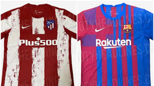 Anima a tu equipo con la camiseta de la primera equipación stadium atlético de madrid. Se Filtran Las Camisetas De Atletico De Madrid Y Fc Barcelona Para La Temporada 2021 22