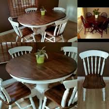 Look At This Interesting Papasan Chair What An Artistic Style Papasanchair Dining Table Makeover Painted Kitchen Tables Farmhouse Kitchen Tables