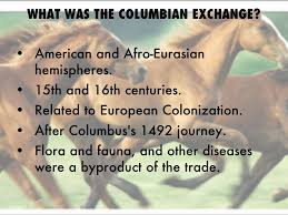 Ideas which were brought over to the new world (otherwise. The Columbian Exchange By Joanna Abraham