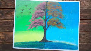 Siap pakai tanpa edit & bebas hak cipta. Pemandangan Pohon Gambar Dua Dimensi Tehnik Lukis Menggambar Dengan Lukisan Gambar Lukisan Pemandangan