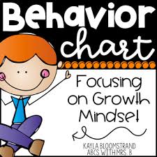 behavior chart focusing on growth mindset