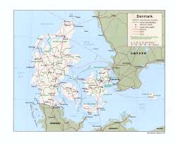 Alle karten werden in einer pappröhre (97 x 5 x 5 cm) verschickt. Landkarte Danemark Politische Karte Weltkarte Com Karten Und Stadtplane Der Welt