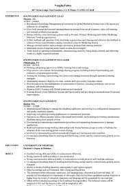 Knowledge Management Resume Samples Velvet Jobs
