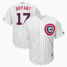Mens Kris Bryant Jersey 17 Chicago Cubs White Stars And Stripes 19 20
