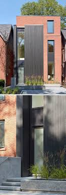 Modern floor or wall decoration, ready to. Red Brick And Black Stained Cedar Siding Were Used To Create A Modern Look For This Toronto House Red Brick House Exterior Brick Exterior House Brick Architecture